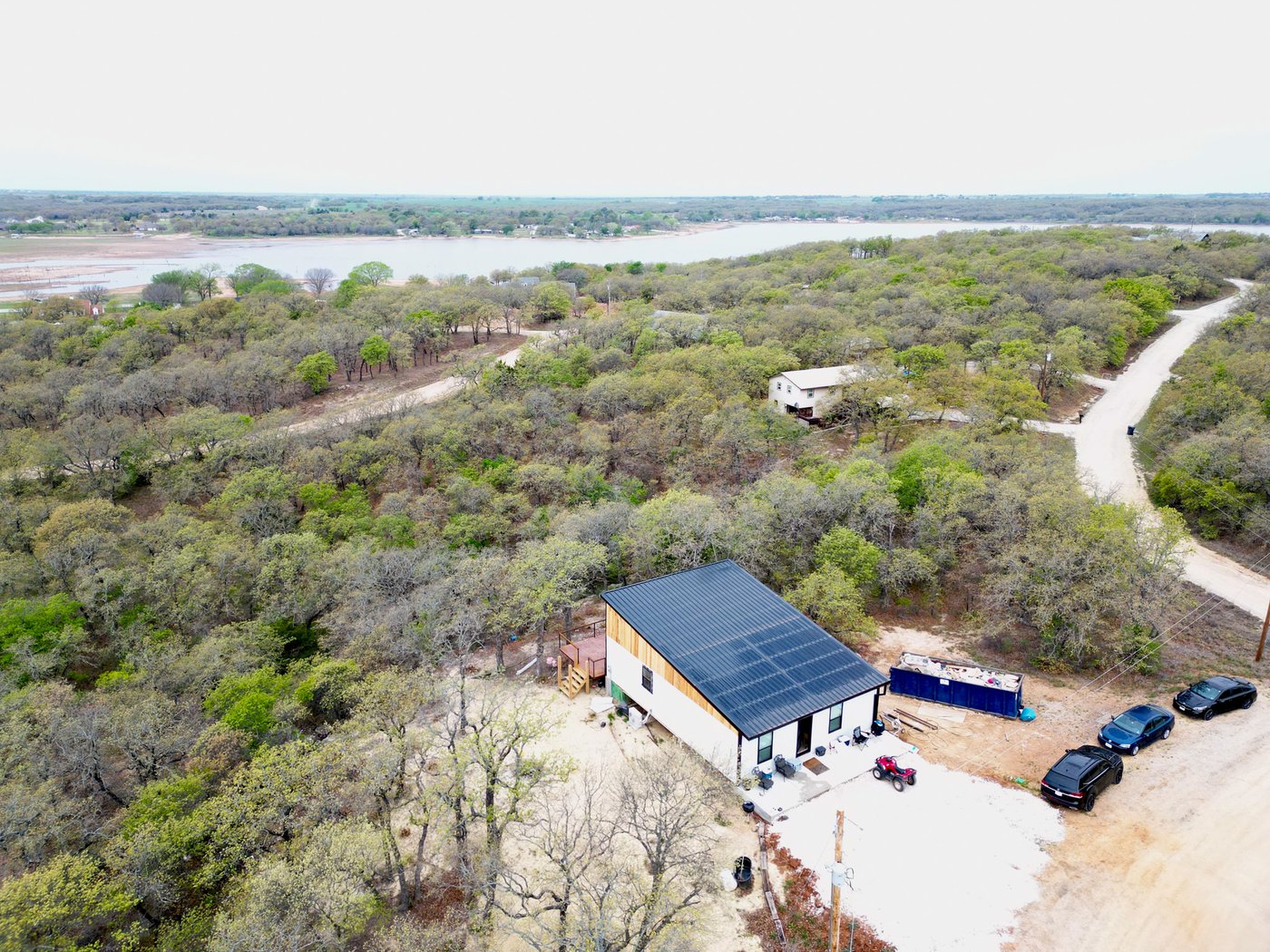Lakefront property aerial