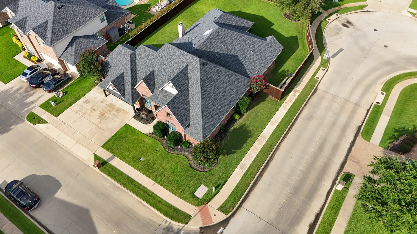 Aerial roof inspection drone Texas
