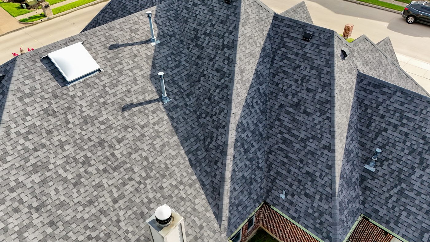Aerial roof inspection drone DFW
